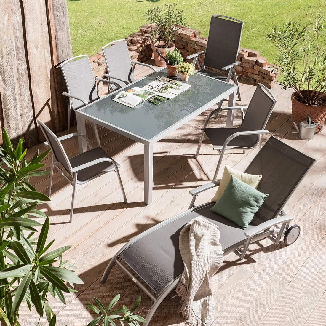 Best Palermo Klappsessel Aluminium/Textilene Silber/Anthrazit - Image 5