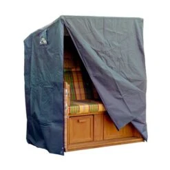 DeVries Schutzhülle XL 135x95x165/140cm Für Strandkorb Dunkelgrau