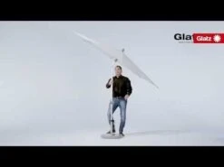 Glatz Alu Smart Easy Mittelstockschirm 250x200cm Ash