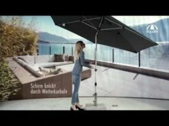 Doppler Expert Sonnenschirm Ø320cm Mit Kurbel Anthrazit