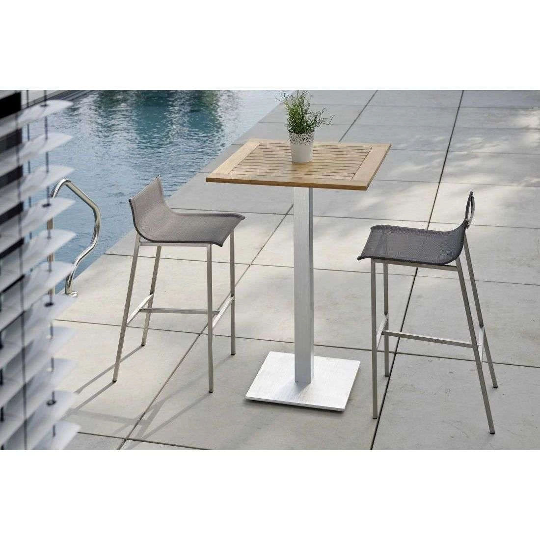 Stern Barny Garten-Barstuhl Edelstahl/Textilene Edelstahl/Silbergrau – Bild 11