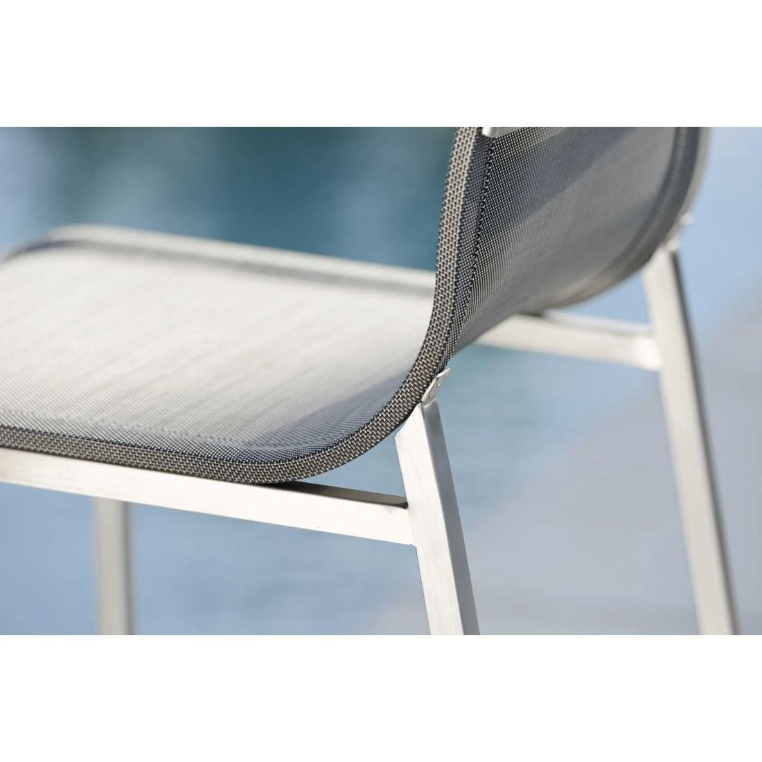 Stern Barny Garten-Barstuhl Edelstahl/Textilene Edelstahl/Silbergrau – Bild 7