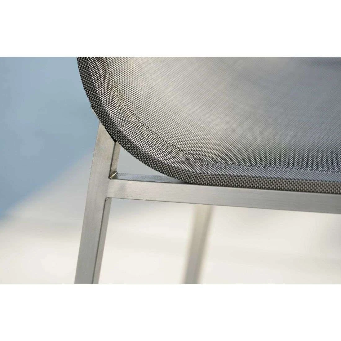 Stern Barny Garten-Barstuhl Edelstahl/Textilene Edelstahl/Silbergrau – Bild 8