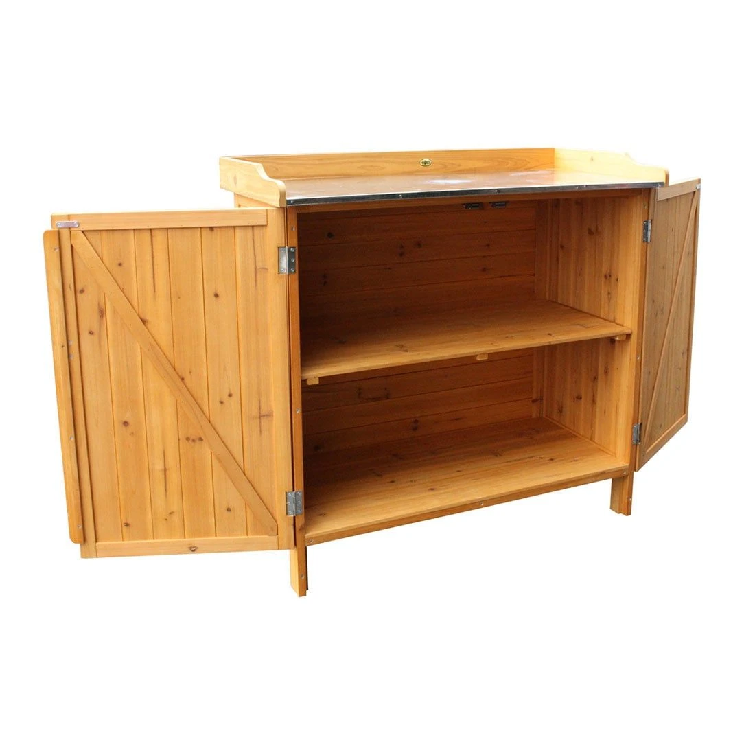 Habau Gartentisch/Pflanztisch Mit Unterschrank Spießtanne Braun – Bild 2