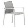Zebra Bee Stapelsessel Aluminium/Textilene Weiß/Light Grey