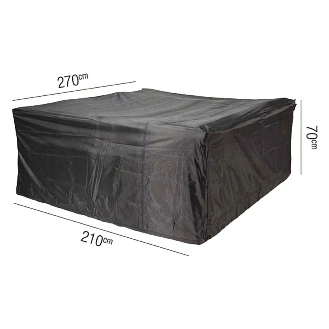 AeroCover Gartenmöbel-Set Schutzhülle 270x210x70cm Polyester Uni Anthrazit - Image 2
