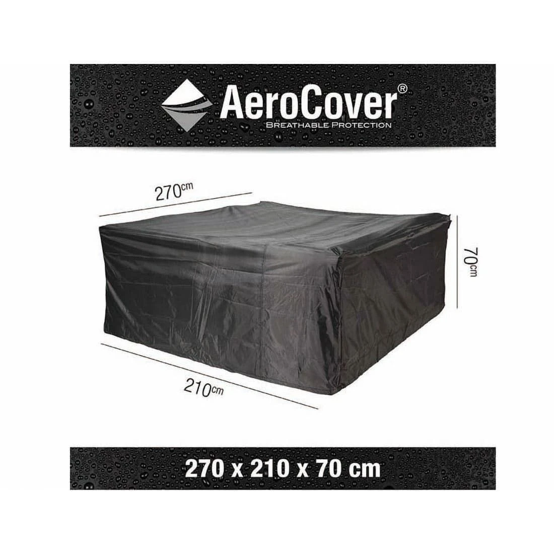 AeroCover Gartenmöbel-Set Schutzhülle 270x210x70cm Polyester Uni Anthrazit - Image 8