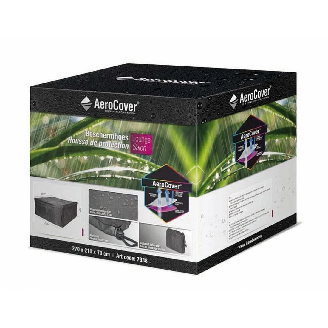 AeroCover Gartenmöbel-Set Schutzhülle 270x210x70cm Polyester Uni Anthrazit - Image 9