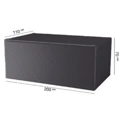 AeroCover Gartentisch Schutzhülle 200x110x70cm Polyester Uni Anthrazit