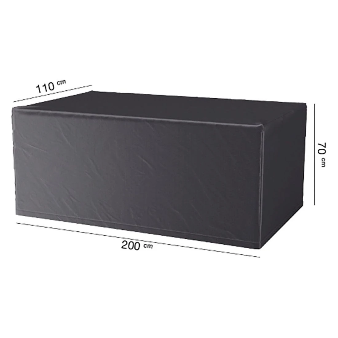 AeroCover Gartentisch Schutzhülle 200x110x70cm Polyester Uni Anthrazit