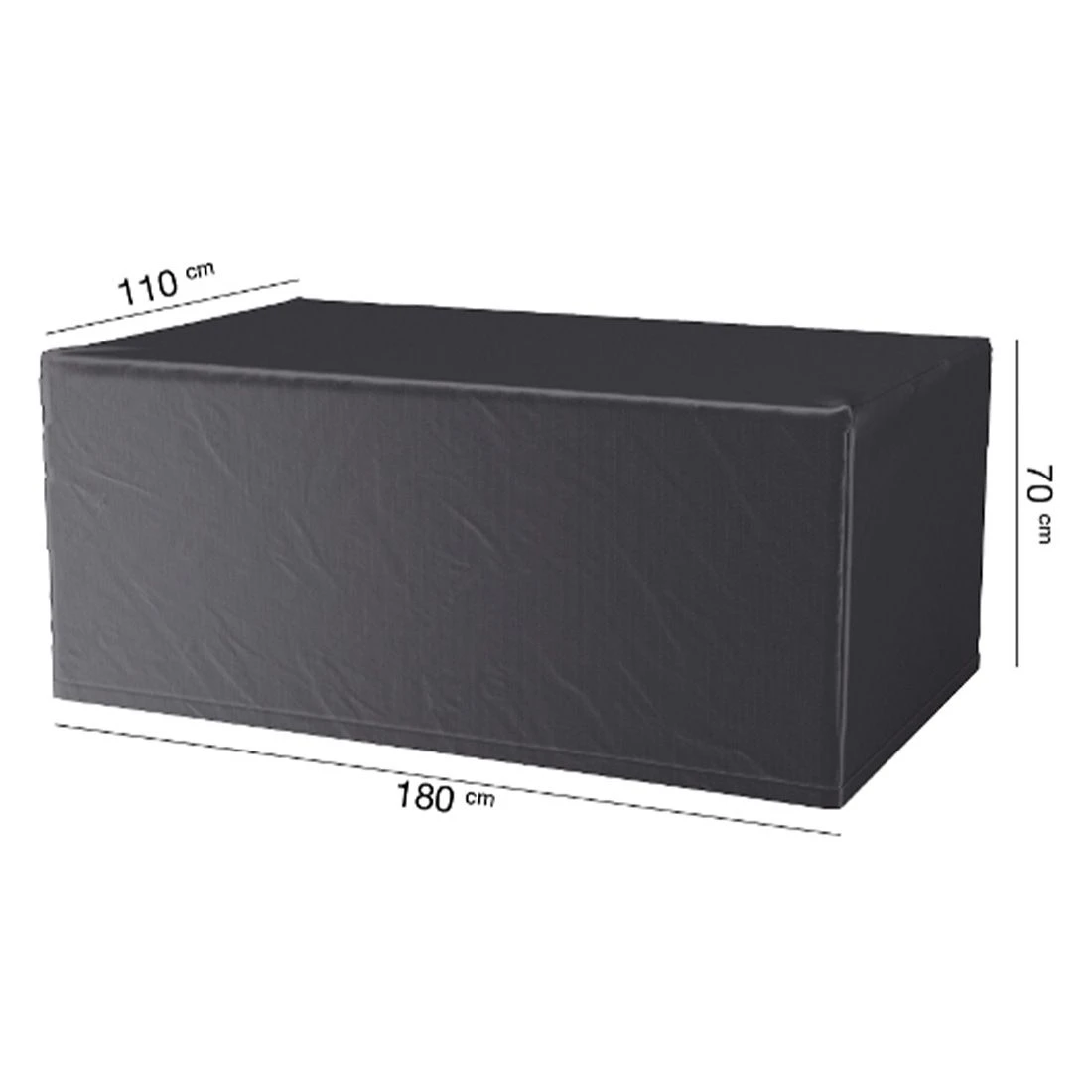AeroCover Gartentisch Schutzhülle 180x110x70cm Polyester Uni Anthrazit - Image 2