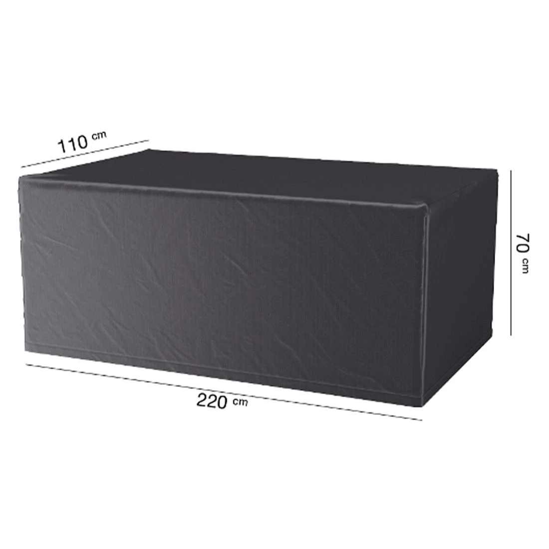 AeroCover Gartentisch Schutzhülle 220x110x70cm Polyester Uni Anthrazit - Image 2
