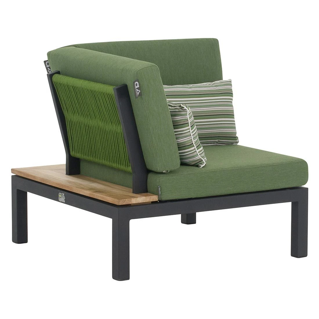 Apple Bee Pebble Beach Ecklounge 4-tlg. Aluminium/Bee Wett Black/Olive Green – Bild 4