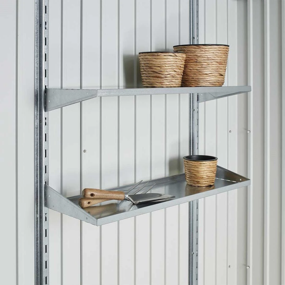 Biohort AvantGarde/HighLine/Panorama Regalsteher 2 Stück Silber - Image 2