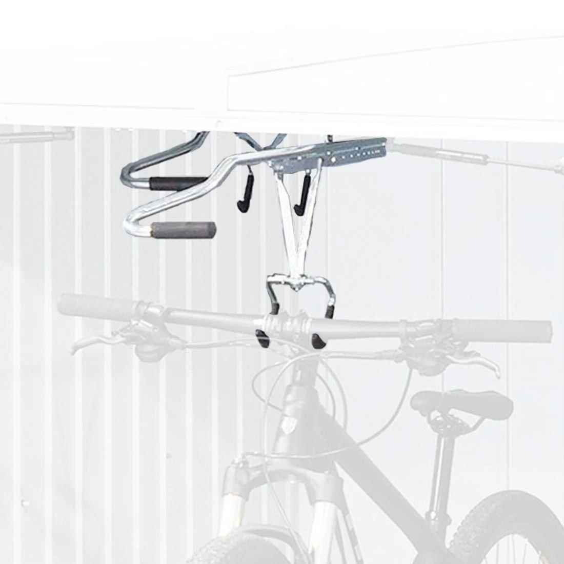 Biohort MiniGarage FahrradhÀngeschiene Ausziehbar Silber