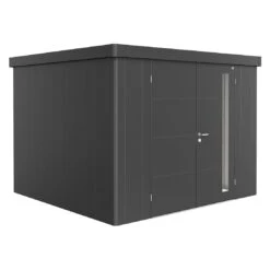 Biohort Neo Gerätehaus Doppeltür Dunkelgrau-Metallic