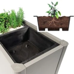Biohort Belvedere Pflanzeinsatz 3 Stück 50x50cm Kunststoff Schwarz