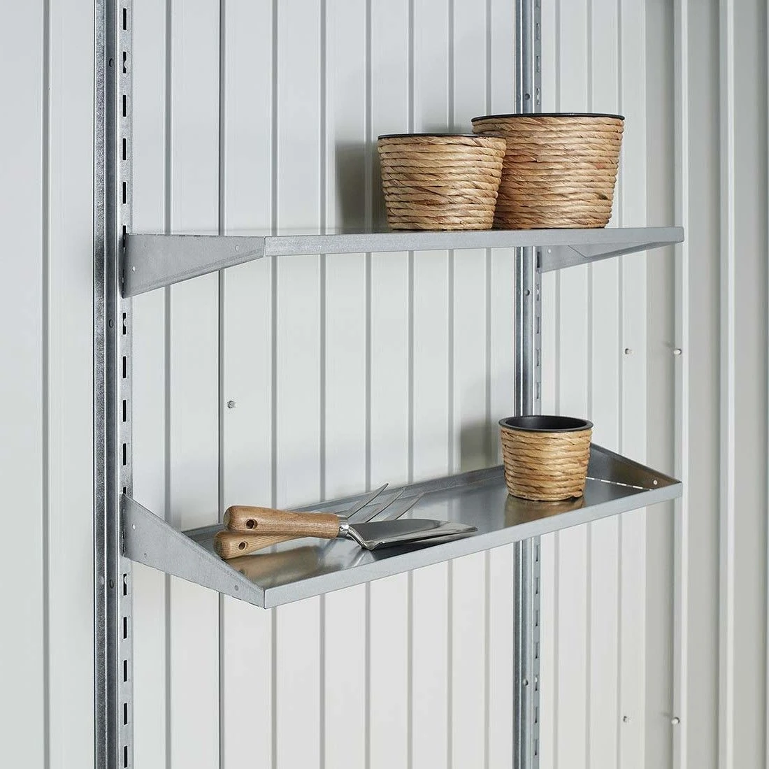 Biohort Regalboden-Set Zu Gerätehäuser 72x43,5x7cm Silber - Image 2