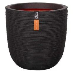 Capi Riffle Pflanztopf Ø35x34cm Kunststoff Schwarz