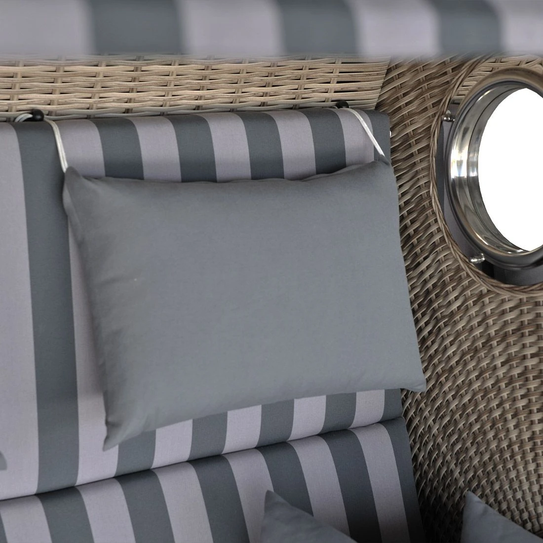 DeVries Pure Greenline 175XL Strandkorb Geflecht/Akazie Ice Flower - Image 8