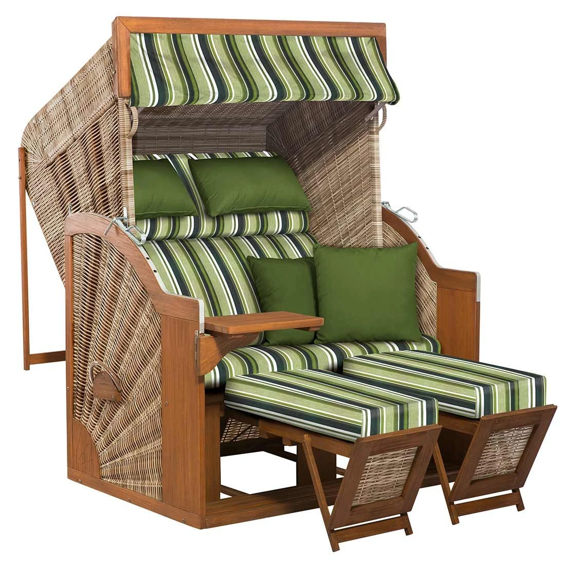 DeVries Pure Comfort XL Strandkorb Pinie/Geflecht Des.454 Seashell - Image 2