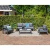 Garden Impressions Zion Loungeset 4-tlg. Aluminium/Polyester Carbon Black/Mystic Grey