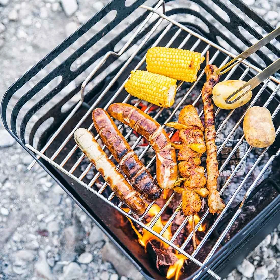 Höfats CUBE Grillrost Aus Edelstahl Zu Feuerkorb Cube Silber â Bild 5