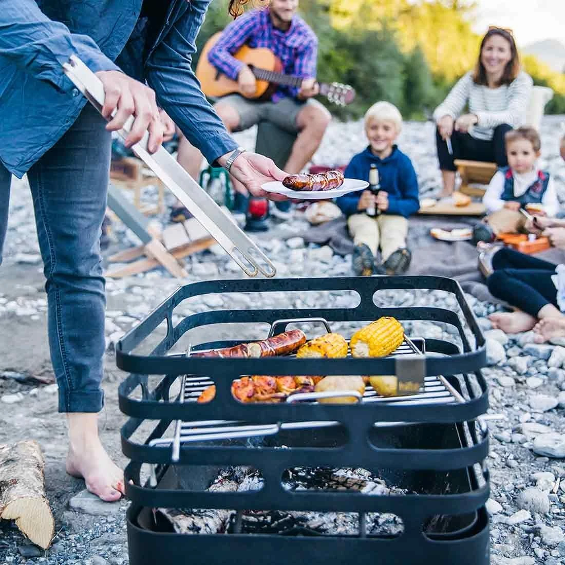 Höfats CUBE Grillrost Aus Edelstahl Zu Feuerkorb Cube Silber â Bild 7