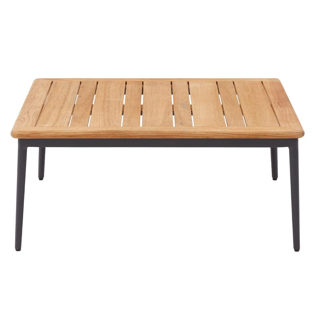 Interliving 7005 Loungetisch 89x89cm Aluminium/Teak Anthrazit/Natur – Bild 3