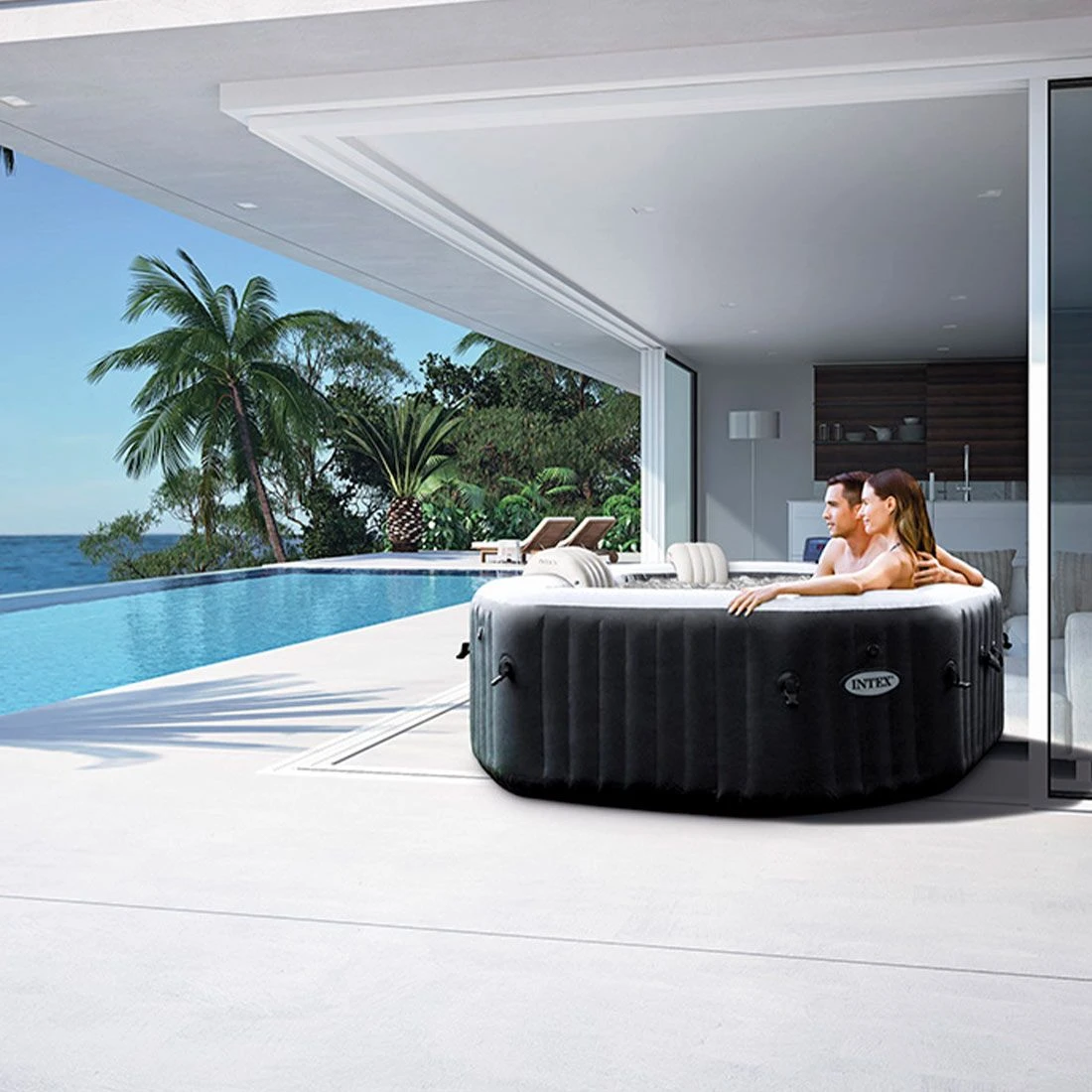 Intex PureSpa Jet + Bubble Deluxe Whirlpool 795 L Onyx Black â Bild 3