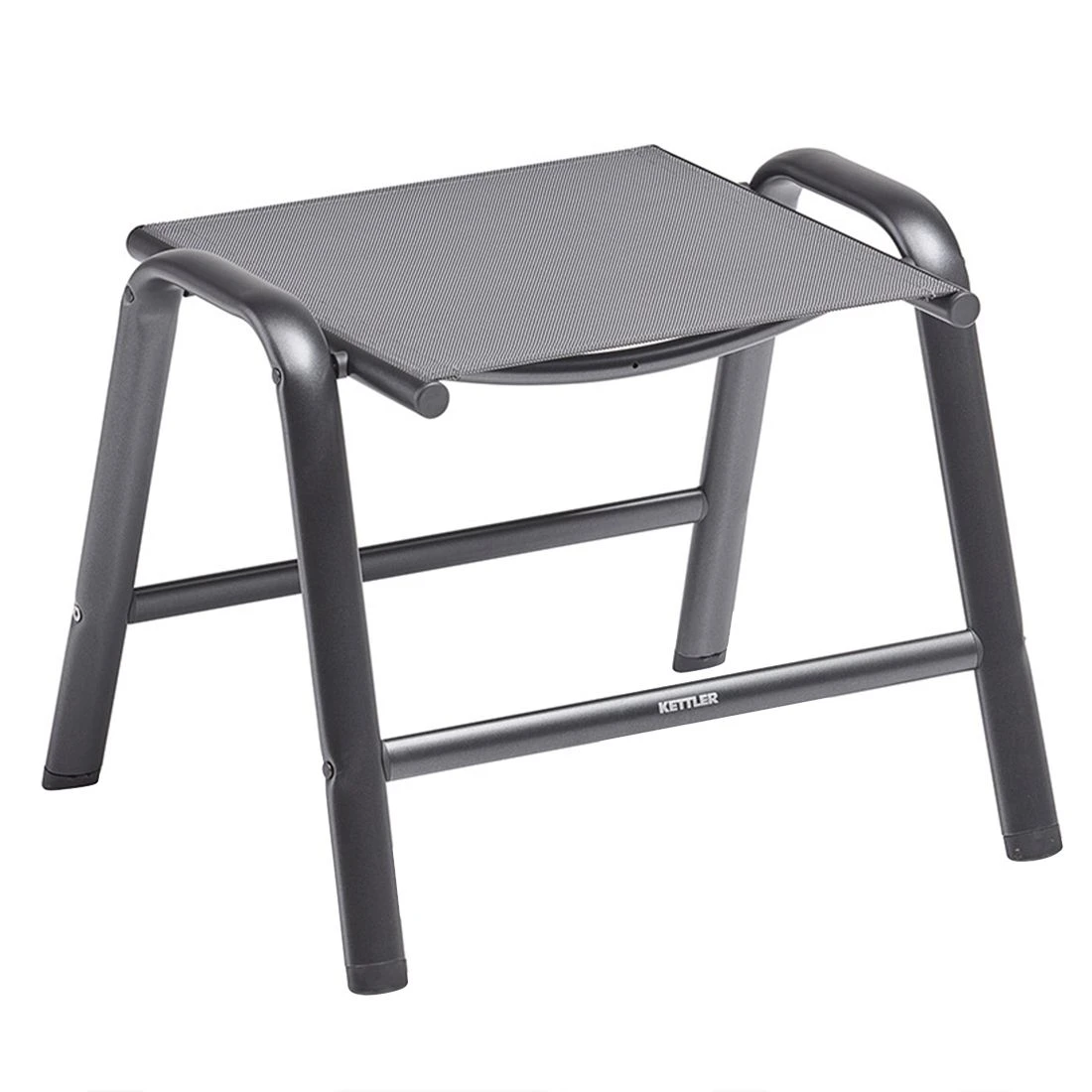 Kettler Cirrus Silver-Line Hocker Aluminium/Outdoorgewebe Anthrazit/Anthrazitgrau