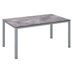 Kettler Cubic Gartentisch 160x95cm Aluminium/HPL Silber/Anthrazit
