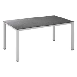 Kettler Cubic Gartentisch 180x95cm Aluminium/HPL Silber/Jura Anthrazit