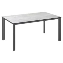 Kettler Edge Gartentisch 160x95cm Aluminium/HPL Anthrazit/Grau