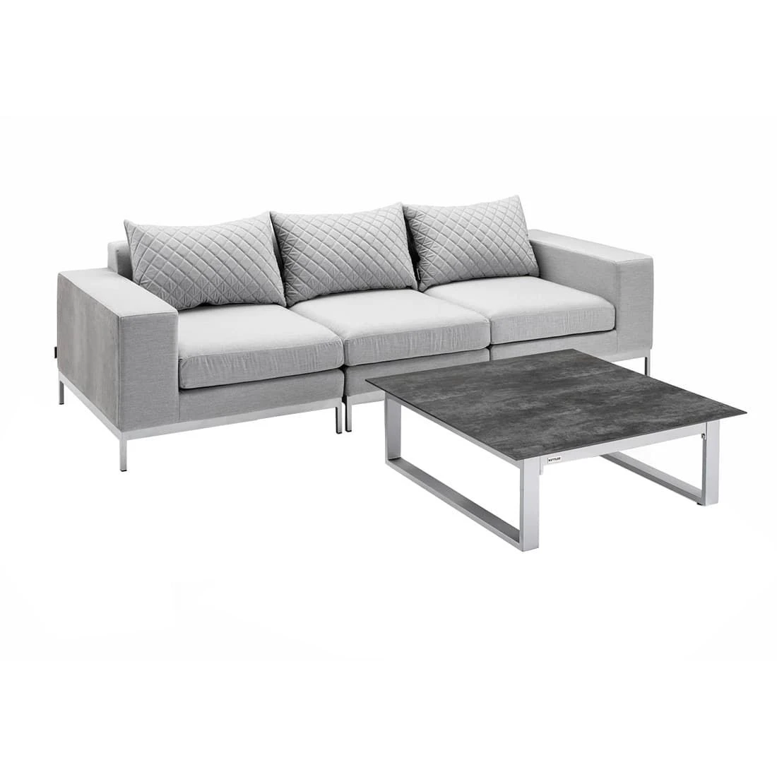 Kettler Ego Loungetischgestell 95x95cm Aluminium Silber - Image 3