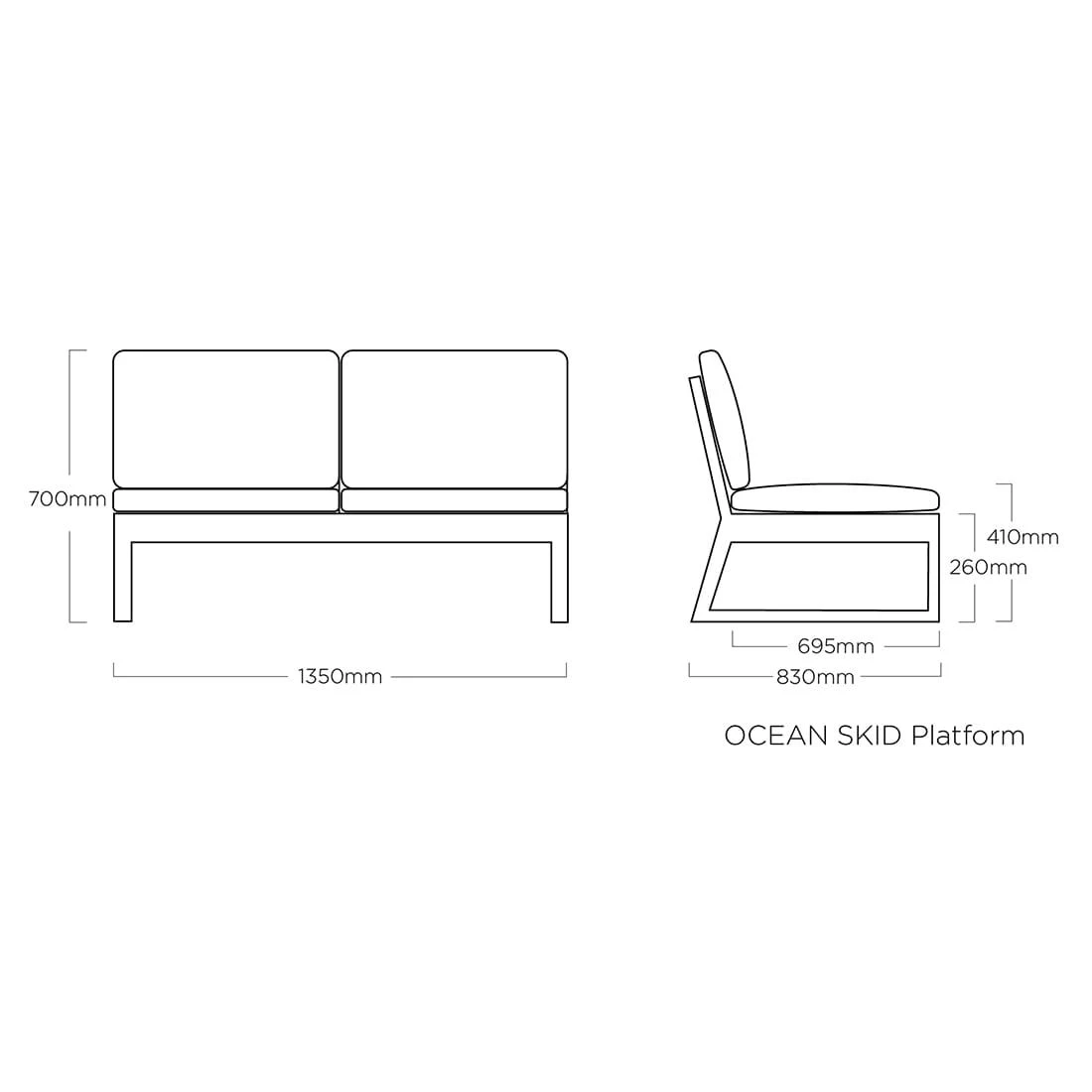 Kettler Ocean Skid Platform Ecklounge 7-tlg. Mit Loungetisch 70x70cm Alu/Olefin Anthrazit/Grau - Image 15