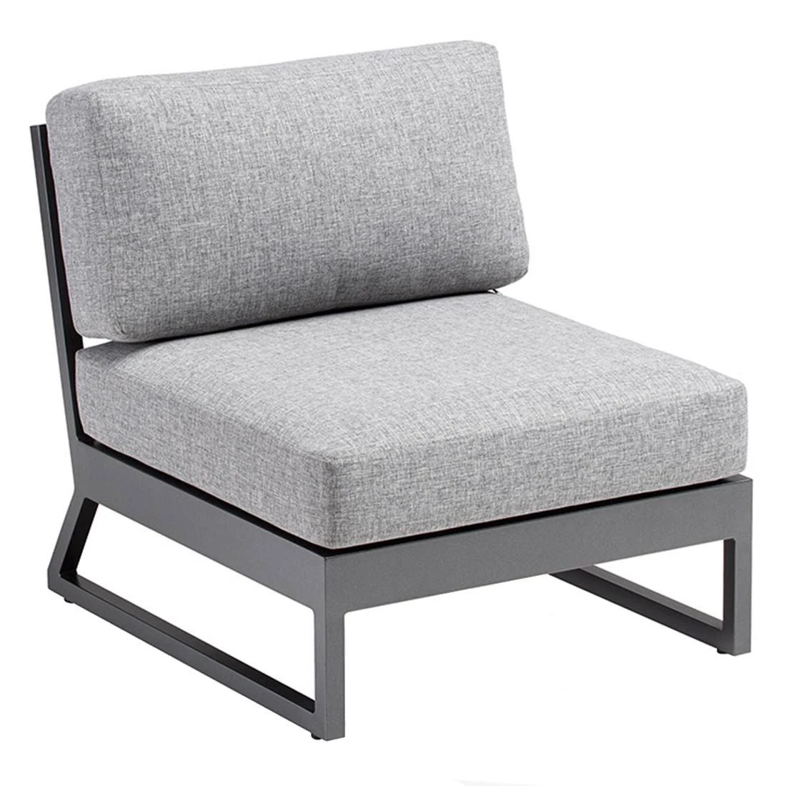 Kettler Ocean Skid Platform Ecklounge 7-tlg. Mit Loungetisch 70x70cm Alu/Olefin Anthrazit/Grau - Image 5