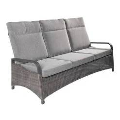 LC Garden Komido Gartensofa Aluminium/Geflecht Anthrazit/Omega Braun