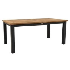 LC Garden Riviano Ausziehtisch 180/240x100 Cm Edestahl/Teak Anthrazit/Natur