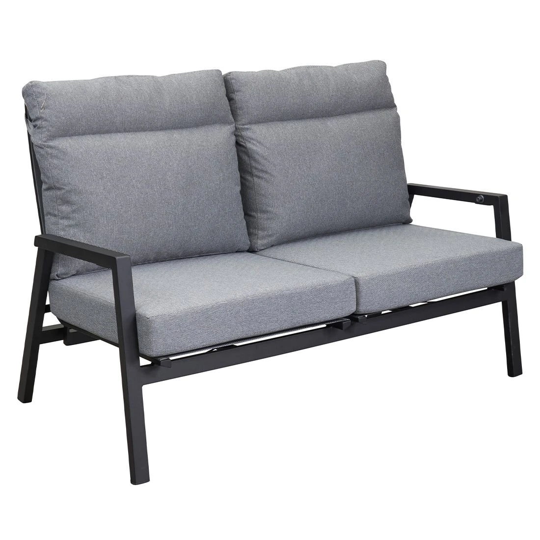 LC Garden Sondrino Gartensofa Aluminium/Textilene Schwarz Matt/Silber - Image 2