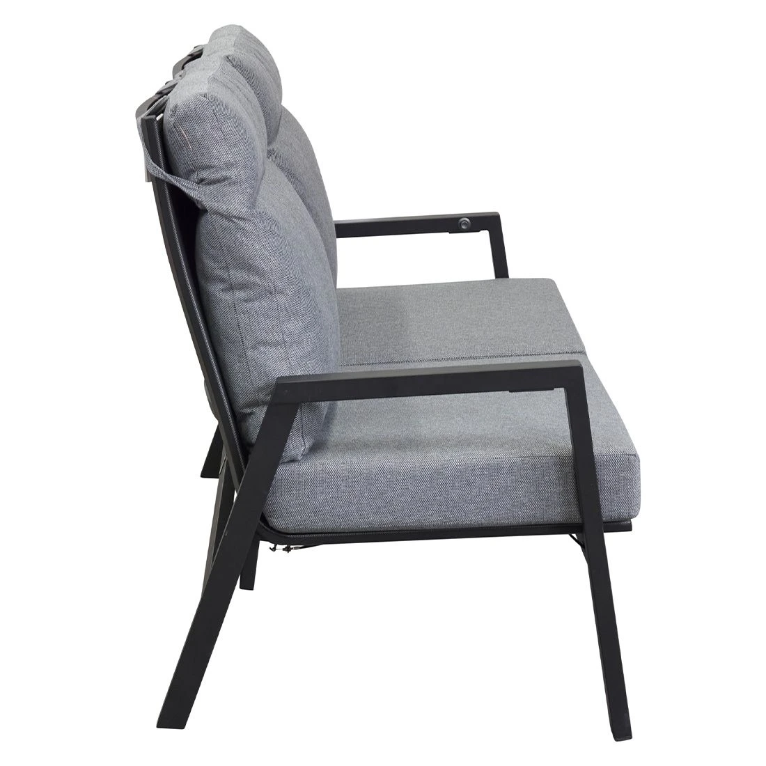 LC Garden Sondrino Gartensofa Aluminium/Textilene Schwarz Matt/Silber - Image 4