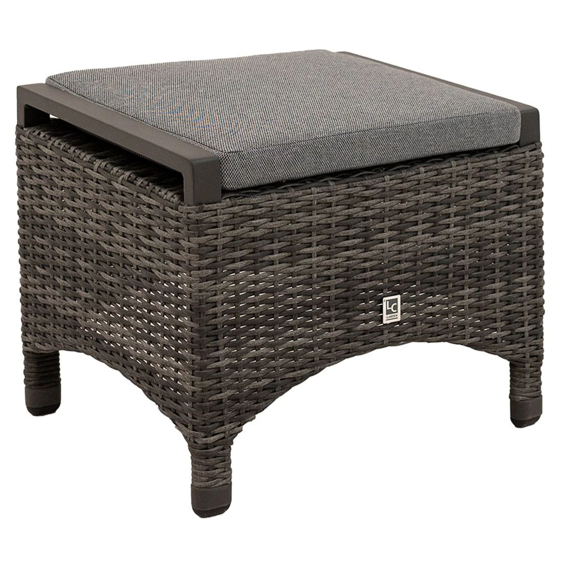 LC Garden Vivera Gartenhocker Aluminium/Geflecht Anthrazit/Omega-Anthrazit