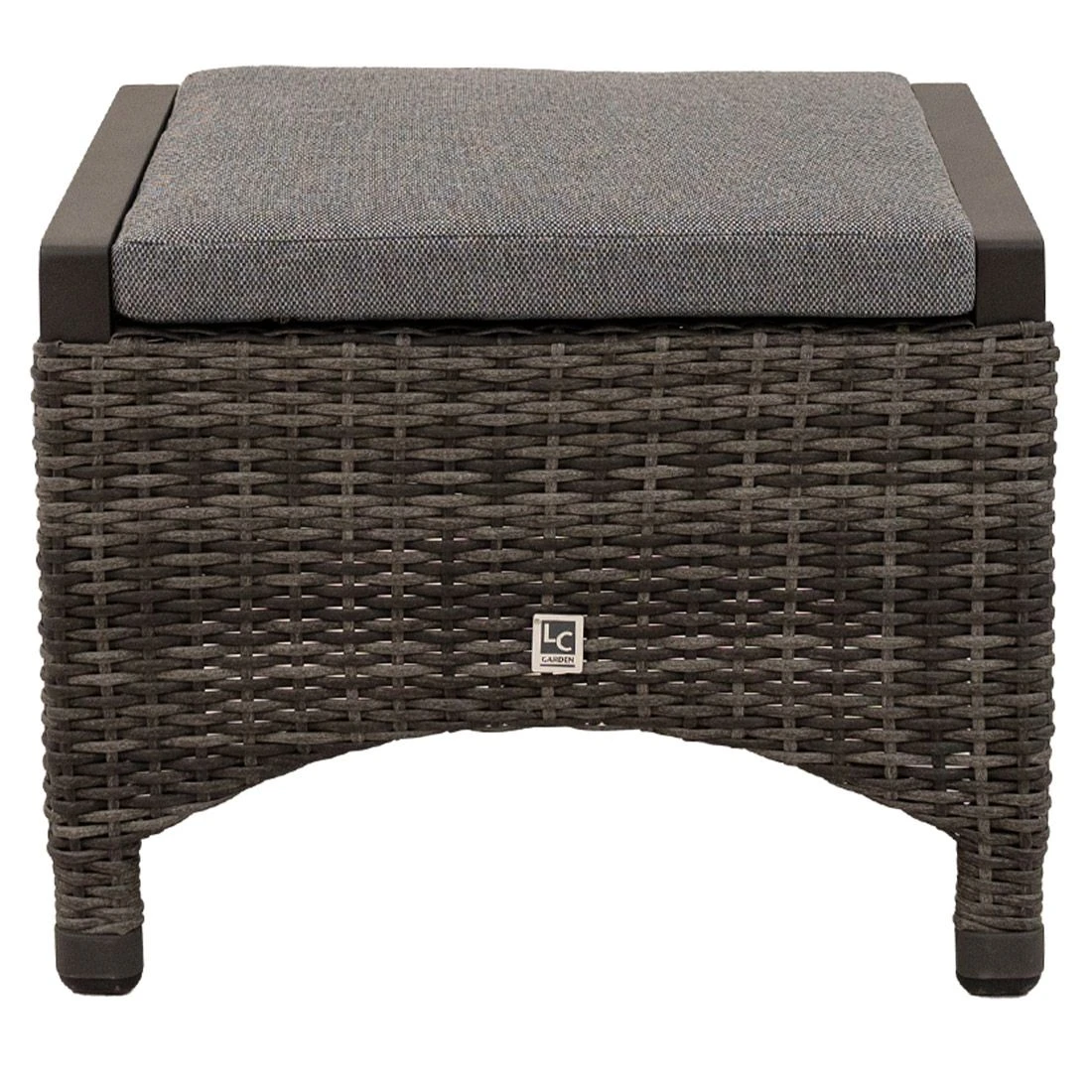 LC Garden Vivera Gartenhocker Aluminium/Geflecht Anthrazit/Omega-Anthrazit – Bild 2