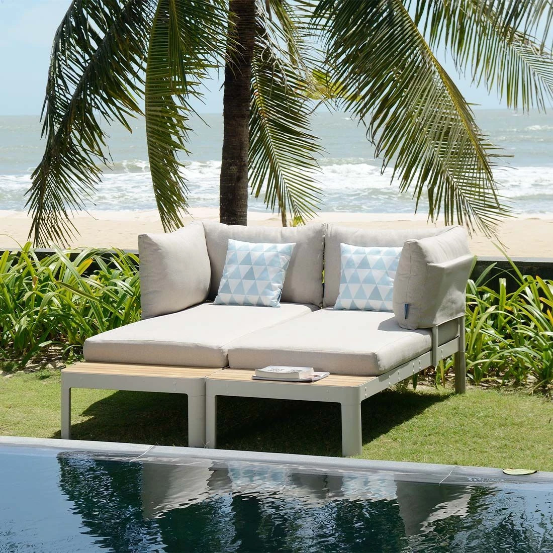 LifestyleGarden Portals Loungeset Aluminium/Olefin Korallensand Matt/Beige