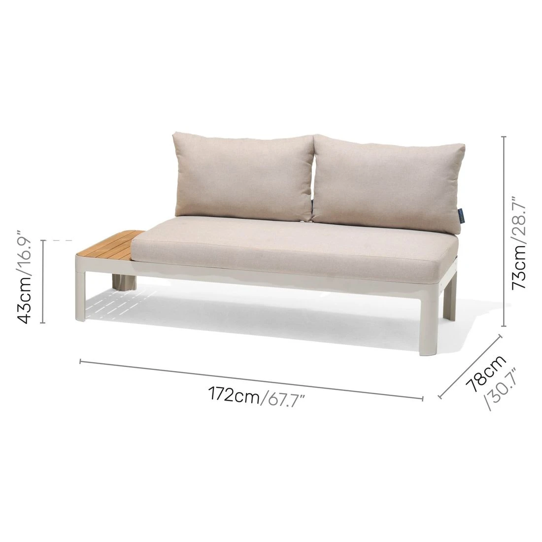 LifestyleGarden Portals Loungeset Aluminium/Olefin Korallensand Matt/Beige - Image 3