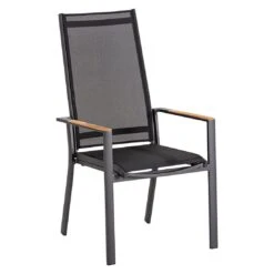 Niehoff Palos Flex Gartensessel Aluminium/Textilene Anthrazit/Schwarz