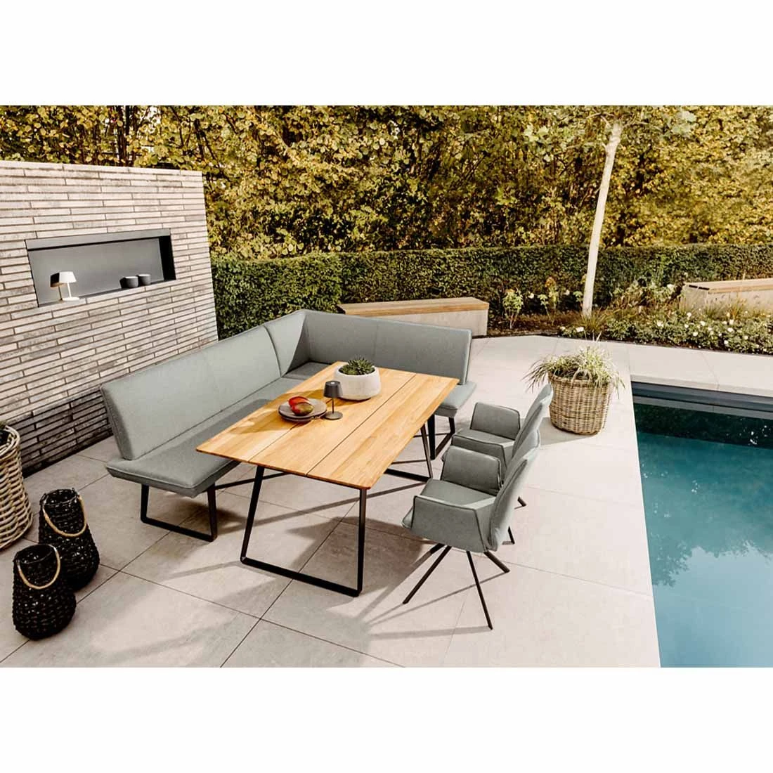 Niehoff Portofino Loungesessel Stahl/Olefin Anthrazit/Grau - Image 2