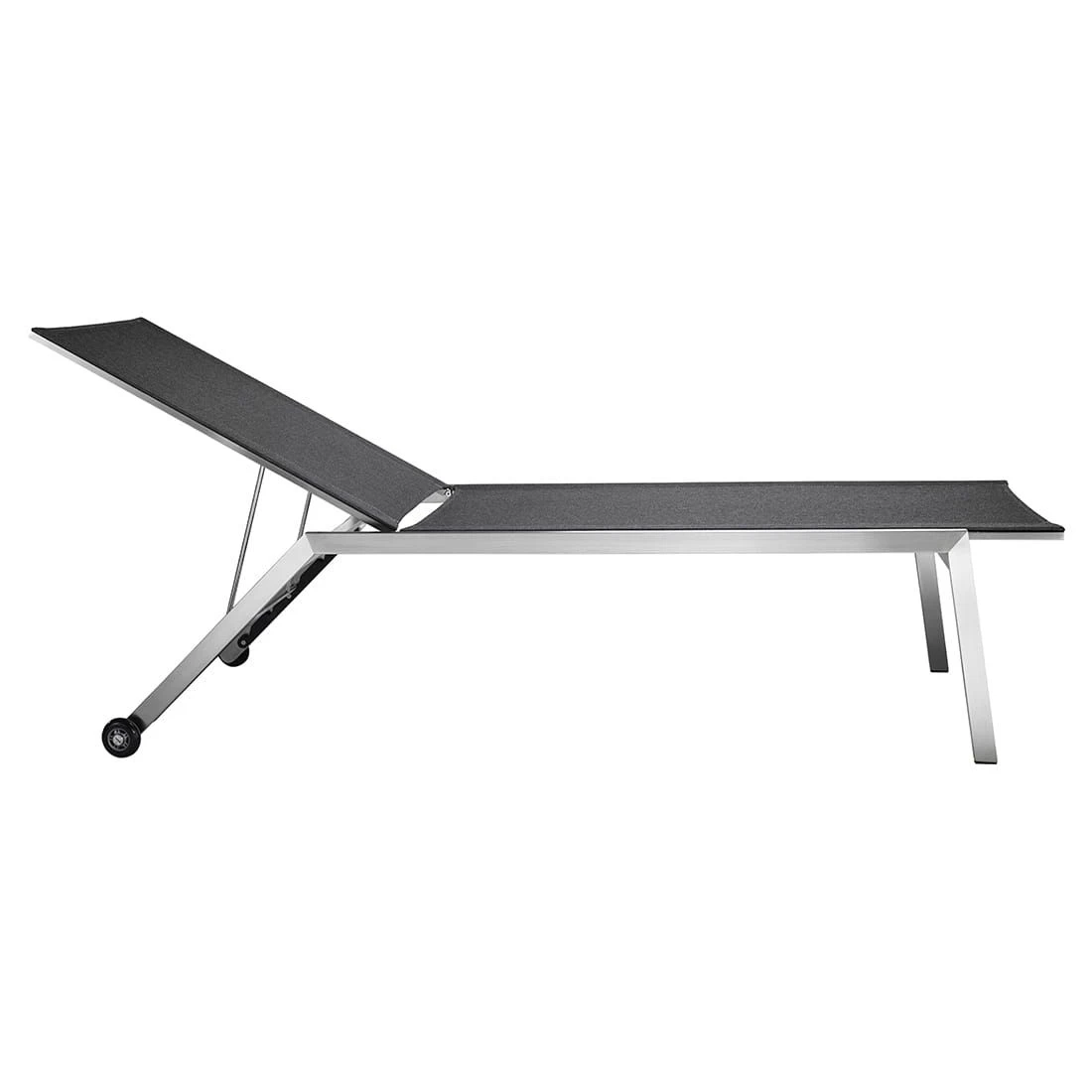 OUTLIV. Kreta Gartenliege Edelstahl/Textilene Silber/Coal - Image 2