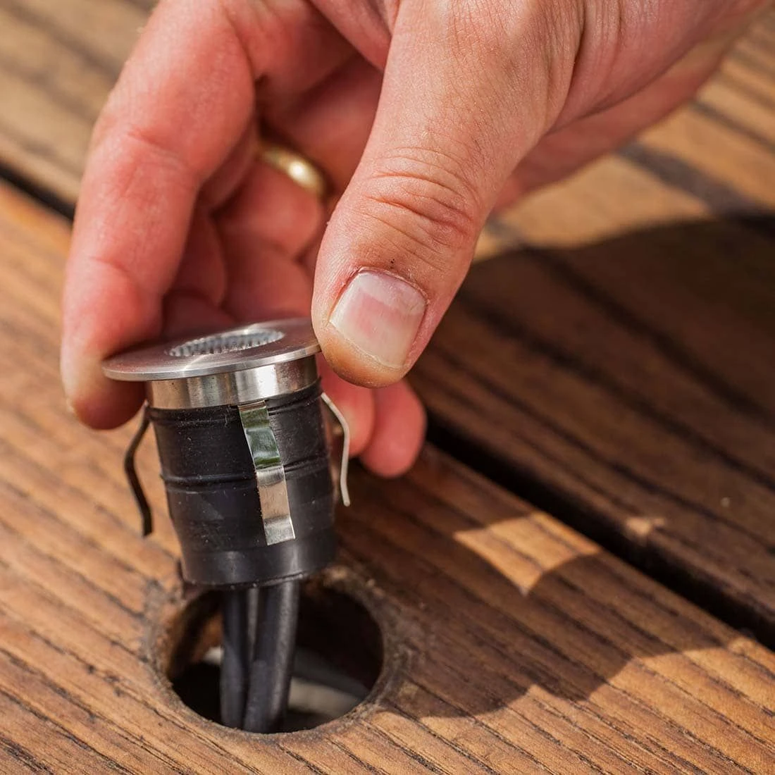 OUTLIV. Smart Light Starter-Set "3 Decklights Mit Transformator" Schwarz/Silber - Image 5