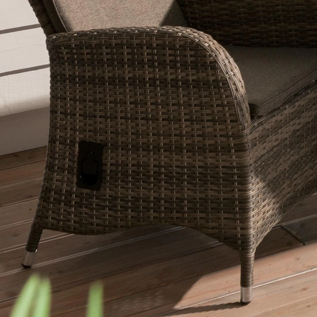 Ploß Rabida Gartensessel Geflecht Champagner/Savanna – Bild 4